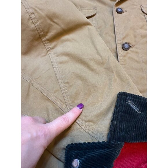Vintage Patagonia Mens Medium Nuevo Range Coat Corduroy Collar Aztec Fleece Line - Picture 9 of 14